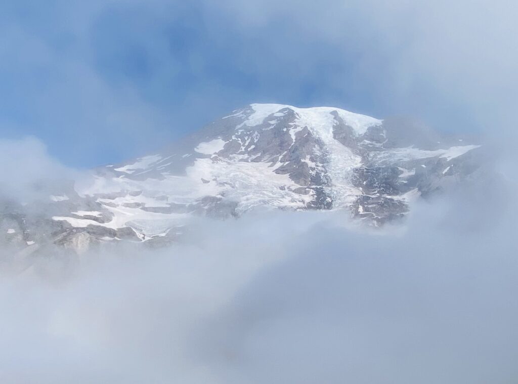 Mt. Rainer in the Fog. life coaching. career coaching. appreciate the unexpected moments